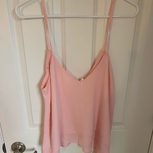 pink tank with tie back